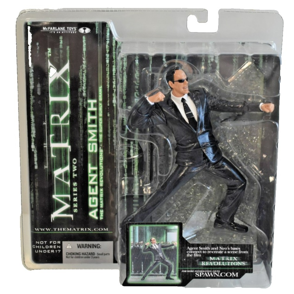 The Matrix Revolutions Agent Smith Super Burly Brawl S2 McFarlane 2003 Sealed